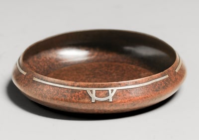 Heintz - SMACO #G407 Sterling on Bronze Coaster c1919-1920