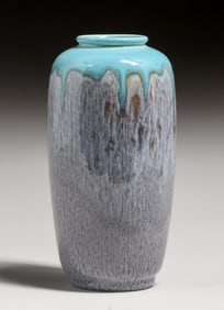 Rookwood Pottery #6644 Turquoise Drip Vase 1950