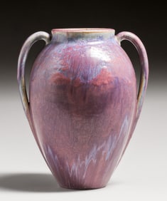 Fulper Pottery Matte Wisteria Two-Handled Vase c1910