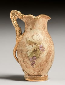 Amphora Teplitz Lizard Handled Pitcher c1900s