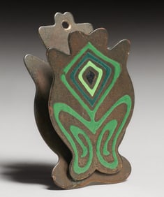 Art Crafts Shop - Buffalo, NY Enamel on Bronze Paper Clip c1905