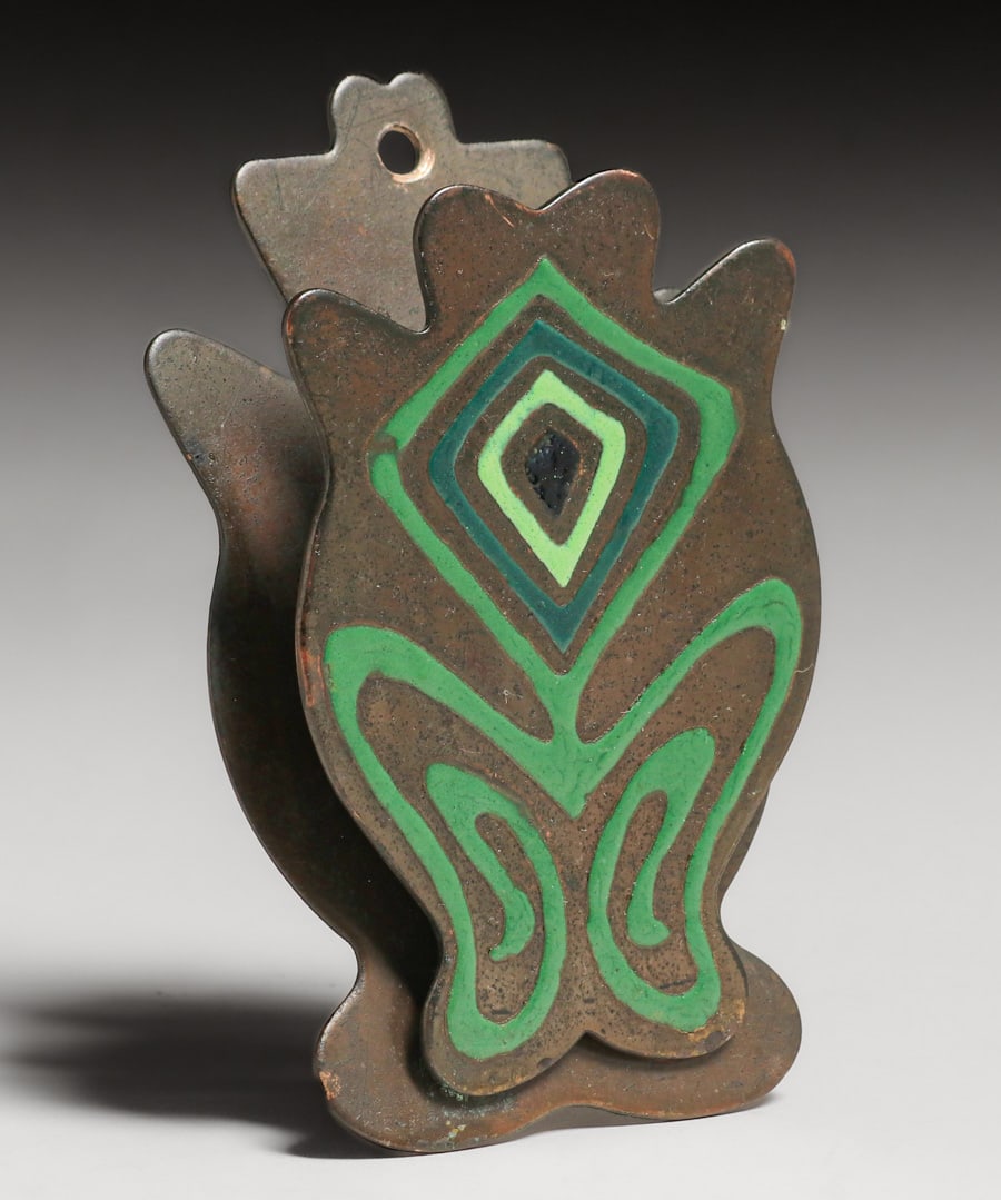 Art Crafts Shop - Buffalo, NY Enamel on Bronze Paper Clip c1905 (1 of 4)