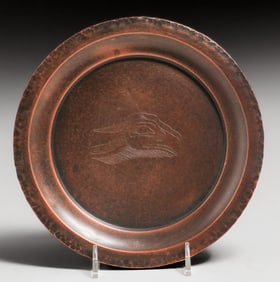 Alaska Indigenous Hammered Copper Tray c1910s