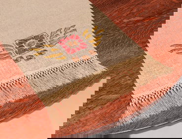 Arts & Crafts Period Hand-Embroidered Table Runner c1910