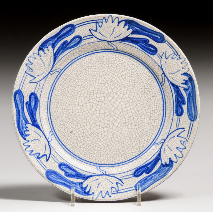 Dedham Pottery Water Lily Plate c1920s (1 of 4)
