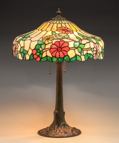 Chicago Mosaic Leaded Glass Lamp c1910