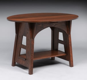 Limbert #146 Cutout Oval Table c1910