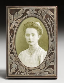 Heintz Sterling on Bronze Overlay Picture Frame c1910