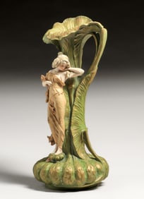Ernst Wahliss Amphora Calla Lily Maiden c1900