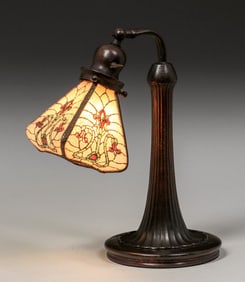 Handel Reverse Painted Desk Lamp c1910