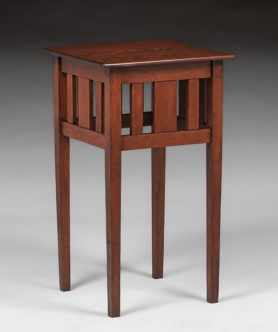 California Arts & Crafts Douglas Fir Slatted Side Table c1910 (1 of 4)