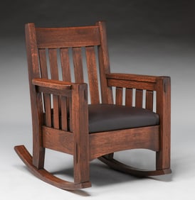 Harden Furniture Co Slatted Rocker c1910