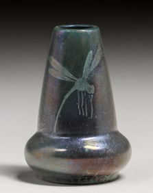 Montieres French Iridescent Dragonfly Vase c1905