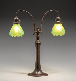Handel Double Bridge Lamp c1910