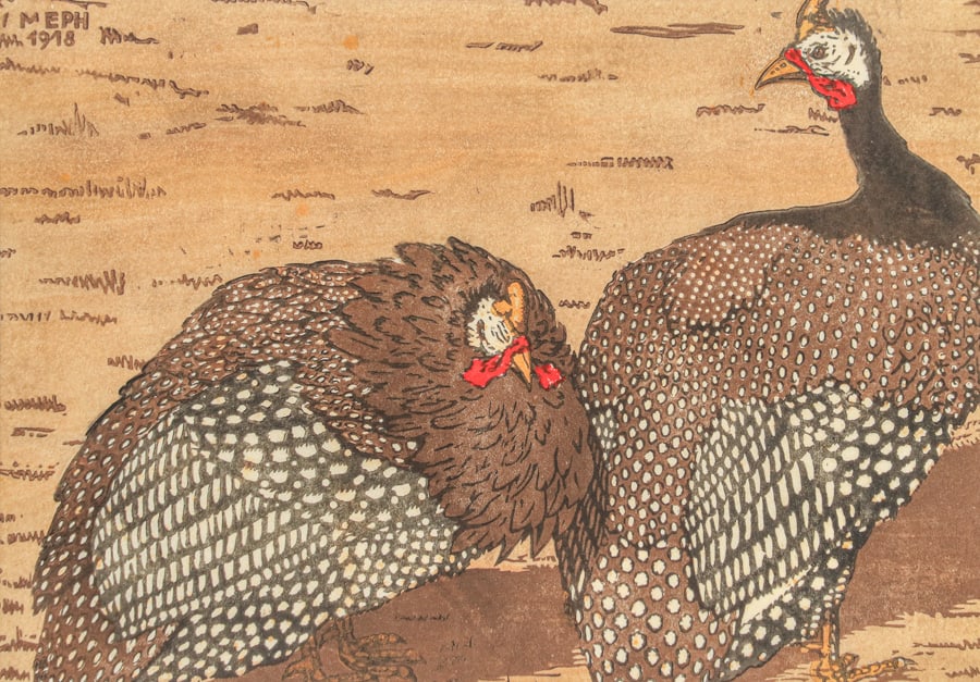 Martin E. Philipp (1887-1978) Color Woodcut c1920s (1 of 4)