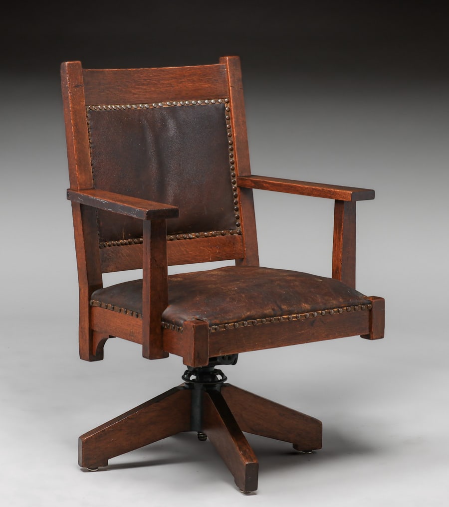 Stickley Brothers Swivel Chair c1910 (1 of 3)