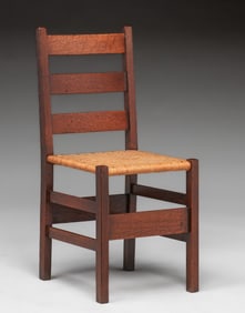 Early Gustav Stickley #2618 Ladderback Side Chair c1902