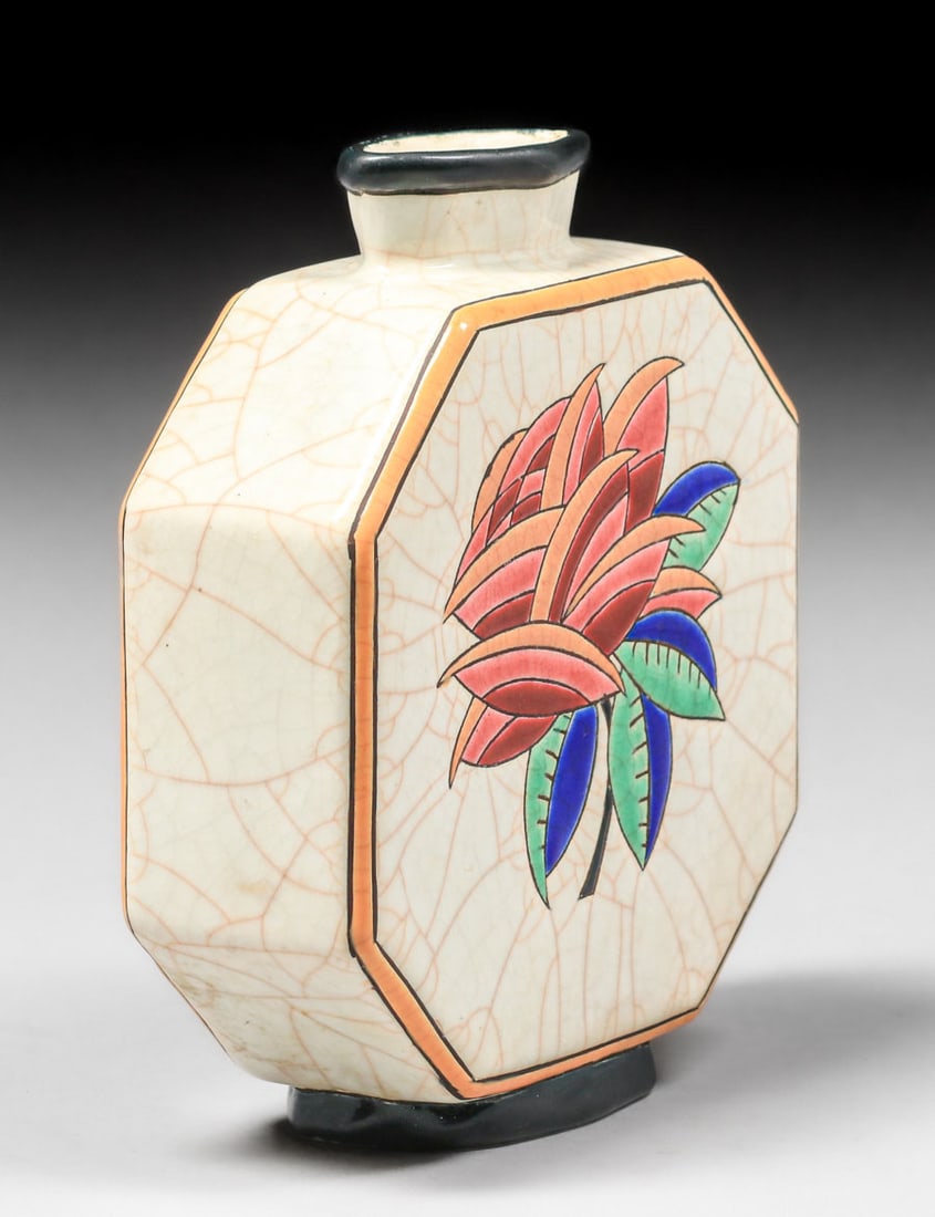 Longwy Pottery - French Art Deco Vase c1920s (1 of 6)