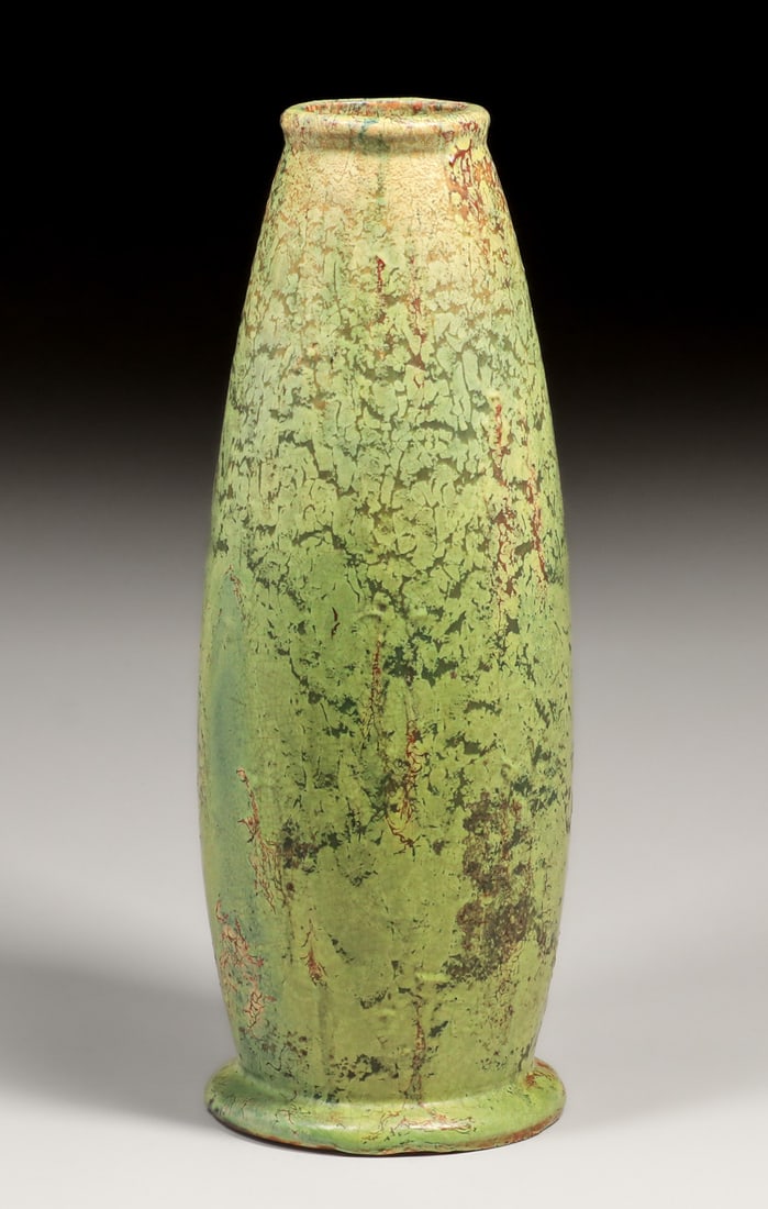 Weller Pottery Frosted Matte Green 16"h Vase c1915 (1 of 4)