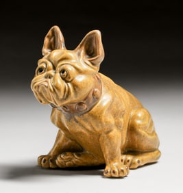 Fulper Pottery Bulldog Door Stop c1910s