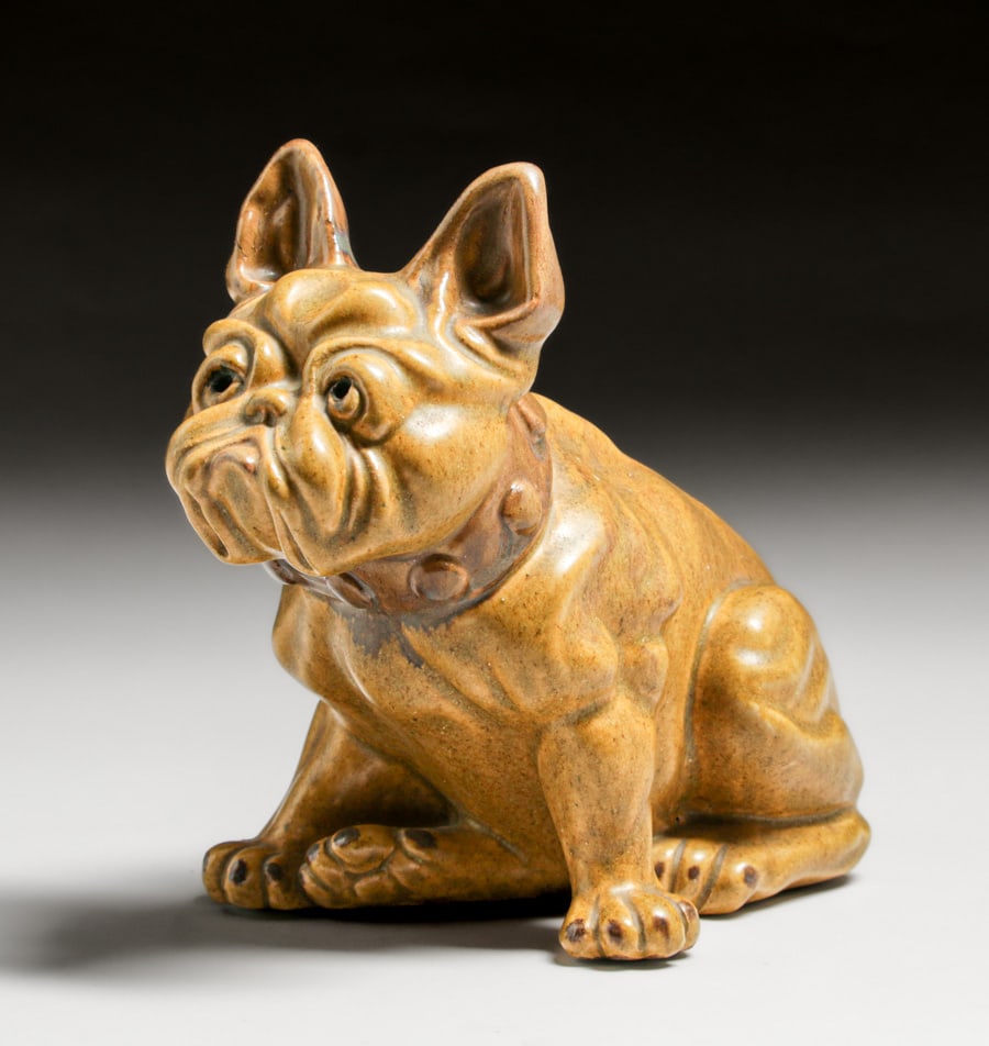 Fulper Pottery Bulldog Door Stop c1910s