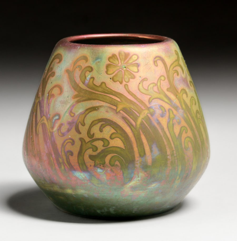 Weller Sicard Iridescent Vase c1905 (1 of 6)