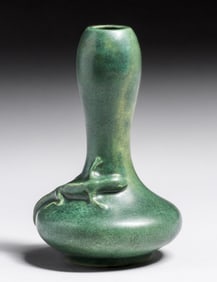 Oakwood Pottery Rare Lizard Vase c1910