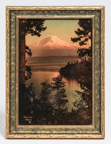 Norman Edson Original Goldtone Orotone Photo "Sun's Last Glow" c1920s