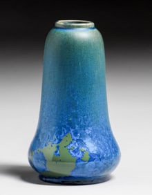 Thomas Gotham Blue Crystalline Vase c1920s
