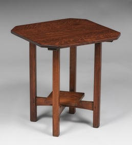 L&JG Stickley Clip-Corner Lamp Table c1910