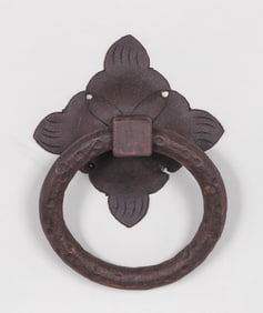 Arts & Crafts Spanish Revival Hand-Forged Iron Door Knocker c1920s