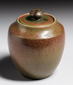 W.J. Walley Pottery Matte Glazed Humidor c1910