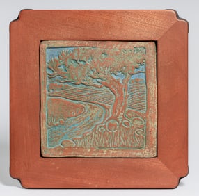 Early Batchelder Tile - Pasadena, CA Monterey Cypress Tile c1910
