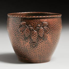 Larsson & Co - Swedish Hammered Copper Jardiniere c1910
