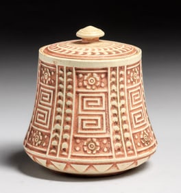 Roseville Tinted Ivory Humidor c1920s