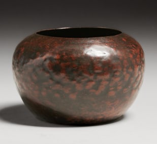 Dirk van Erp Hammered Copper Warty Vase c1913-1914