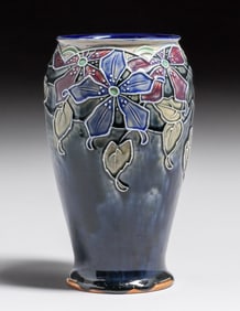 Royal Doulton Lambeth Bessie Newbery Decorated Vase c1910