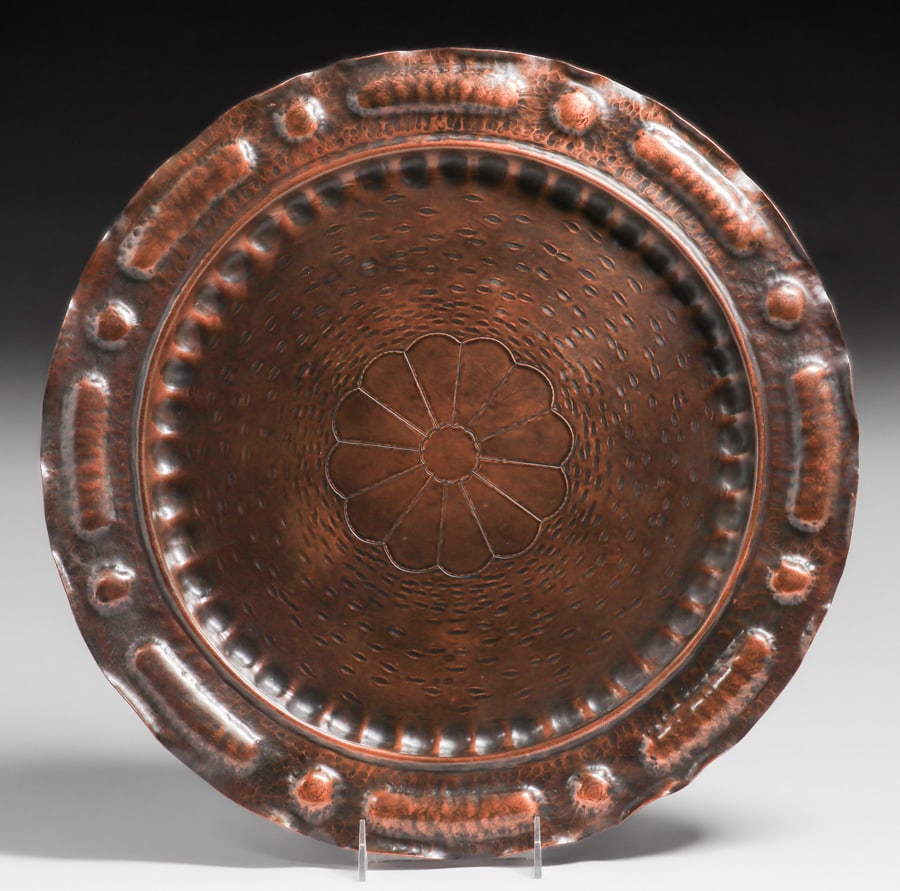 Craftsman Studios Hammered Copper Tray c1920s (1 of 4)