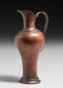 Stickley Brothers #90 Hammered Copper One-Handled Pitcher c1910