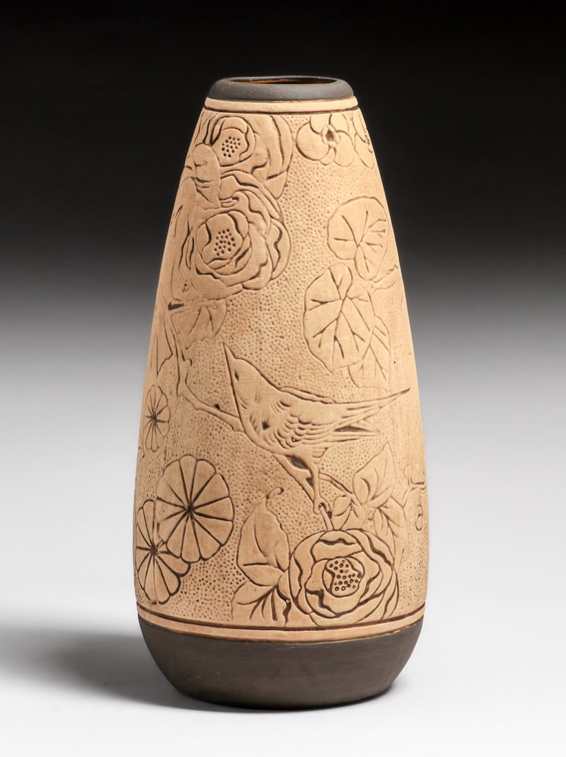 Weller Burntwood Vase c1910s (1 of 6)