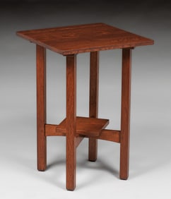 L&JG Stickley Square Lamp Table c1910