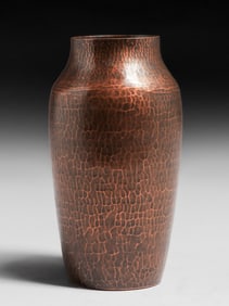 Dirk van Erp Hammered Copper Vase c1920s