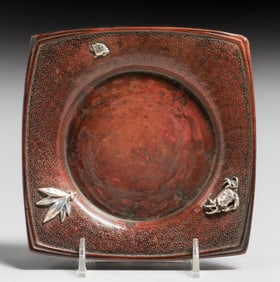 Gorham Copper & Sterling Silver Tray c1900