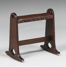 Lakeside Crafts Shop - Sheboygan, WI Cutout Rocking Footstool c1910