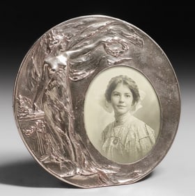 Art Nouveau Silver-Plated Picture Frame c1900s