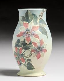 Owens Pottery Floral Vase Signed Jenkins c1920s