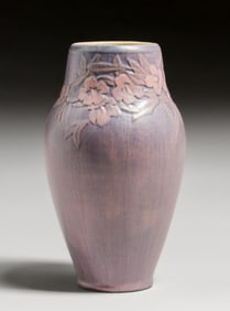 Newcomb College Henrietta Bailey Carved Floral Vase 1917