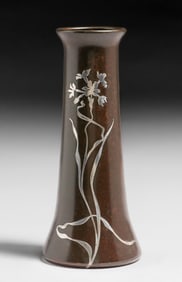 Heintz #3708 Sterling on Bronze Vase c1915