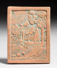 Muresque Tile - Oakland, CA Oak Tree Scenic Tile c1920s