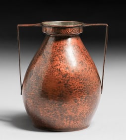 Falick Novick – Chicago Hammered Copper Two-Handled Vase c1910s